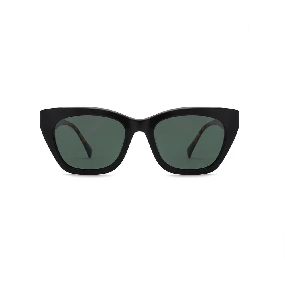 Vintage Black Tortoiseshell Acetate Cat-Eye Retro Fashion Sunglasses NWT